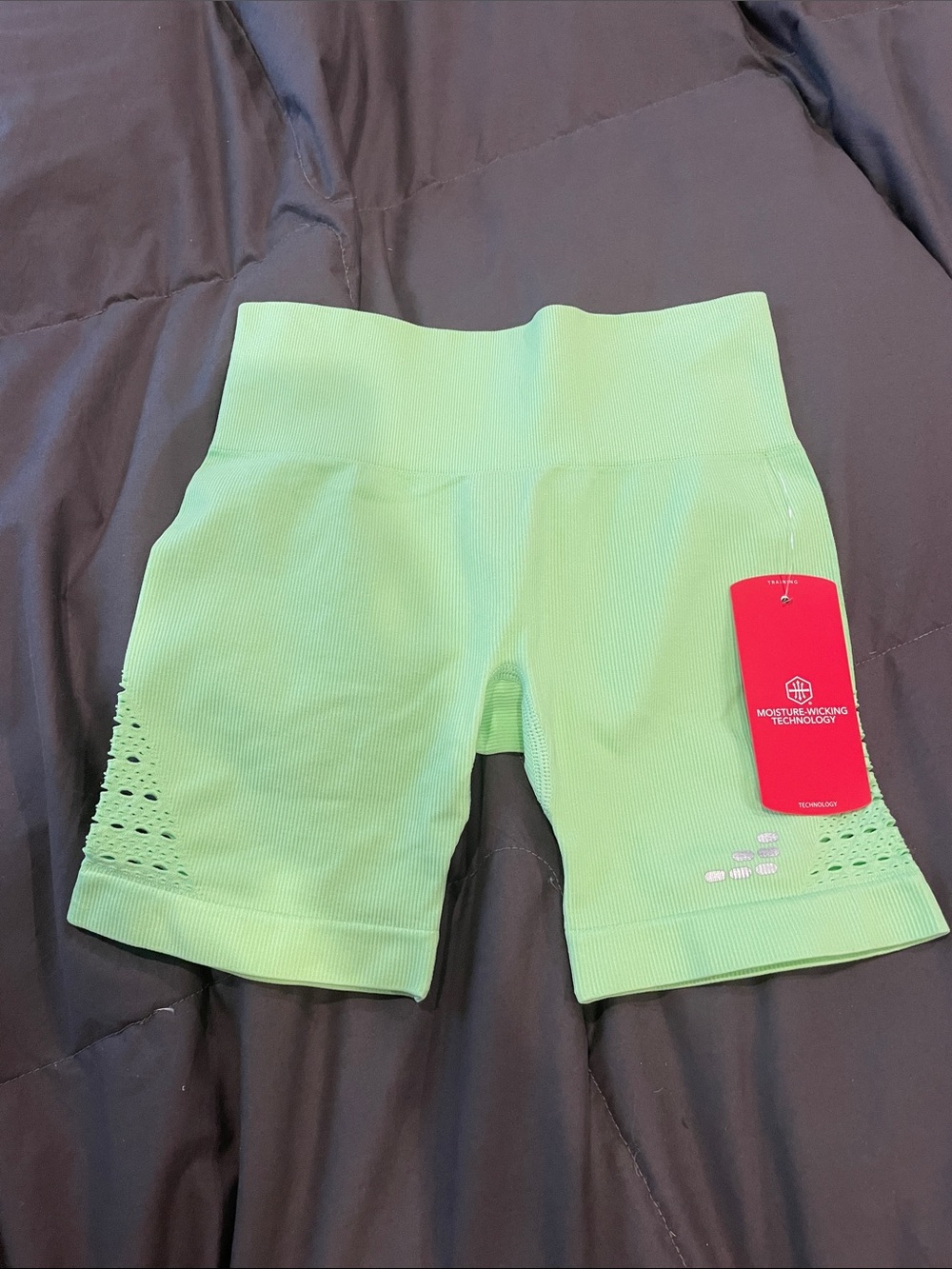 Seamless Kids  Bike Shorts in Lime Green